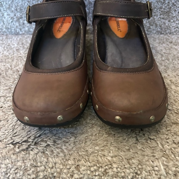 Merrell Luxe Mary Jane. Coffee. Gold Studded. Darker leather. Granola girl. Sz6 - Picture 8 of 16